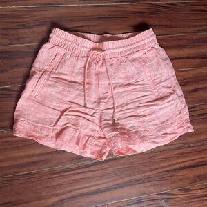 Athleta Retreat Linen Shorts (2023) - Coral/Pink Size 2